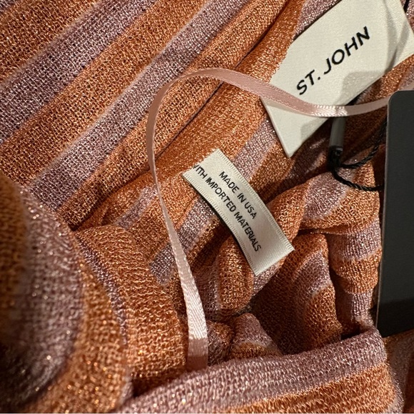 St John New Sparkle Sunburst Pleated Halter Chain Neck Gown Size XL $2,995.00 - Picture 11 of 16